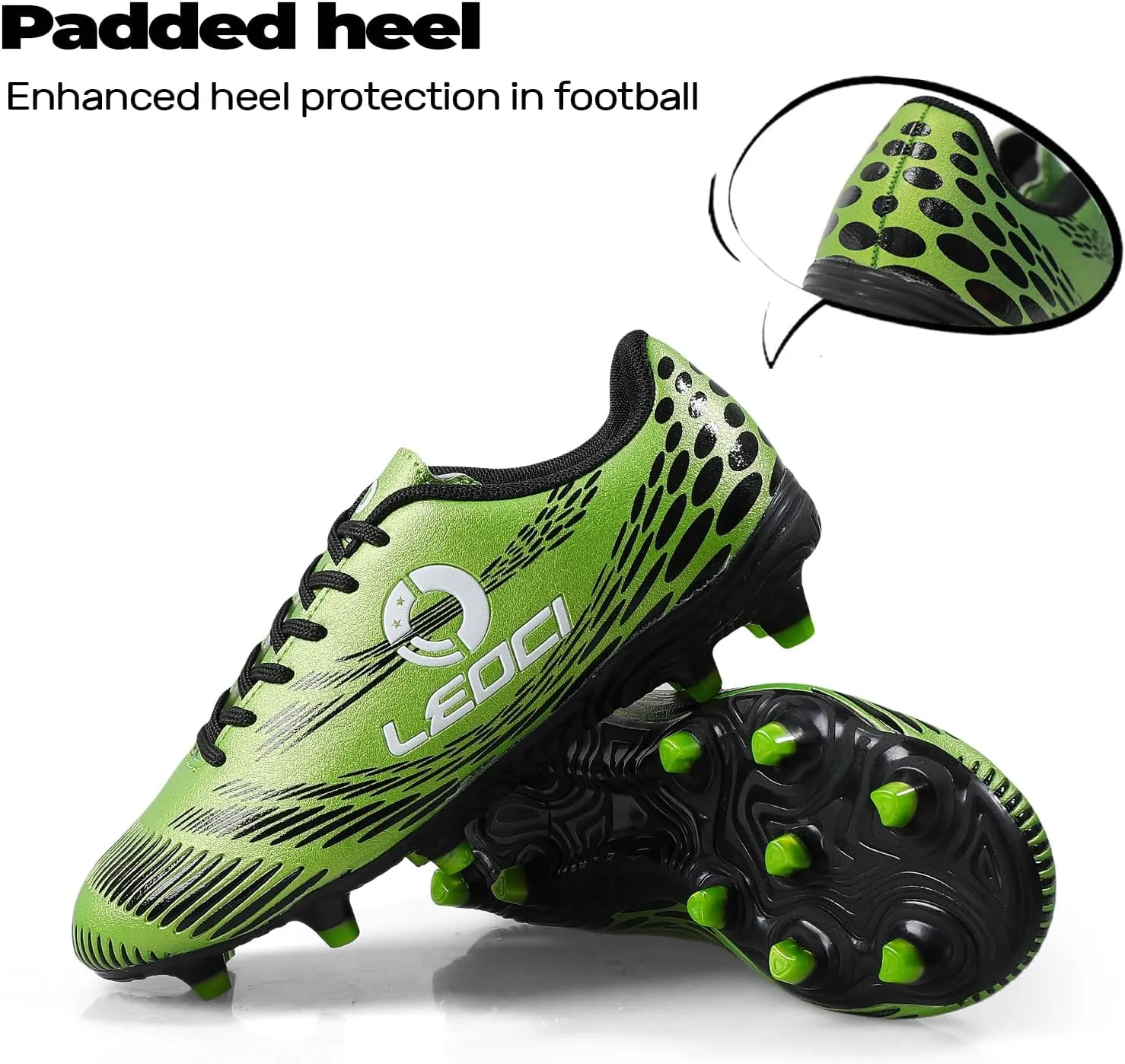 Kids Soccer Cleats for Boys and Girls Outdoor Football Shoes Rugby Boots Performance Durable Firm Grounds Sneaker
