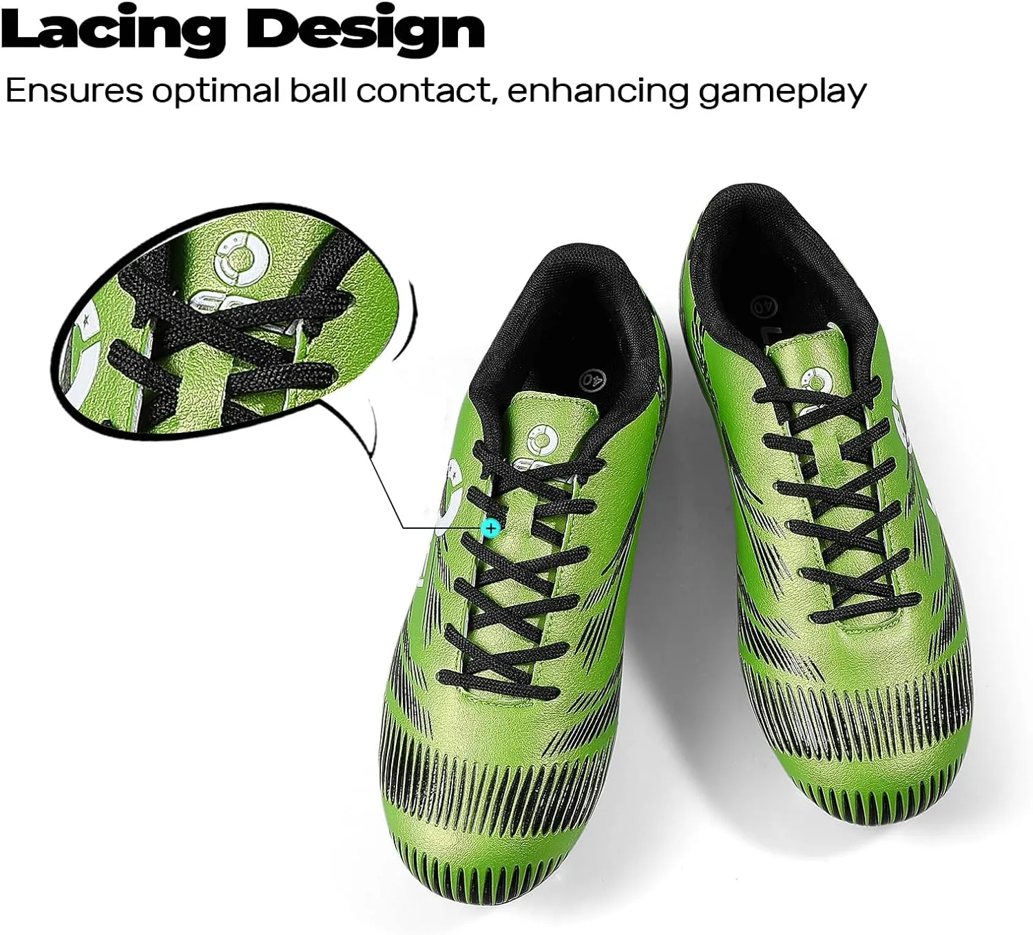 Kids Soccer Cleats for Boys and Girls Outdoor Football Shoes Rugby Boots Performance Durable Firm Grounds Sneaker