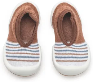 Komuello Flat Toddler Shoes, Breathable, Washable, Non-Slip, Secure Fit, Cotton Socks with Air Pocket Cushion for Indoor and Outdoor Use, Unisex Toddler Shoes for Girls