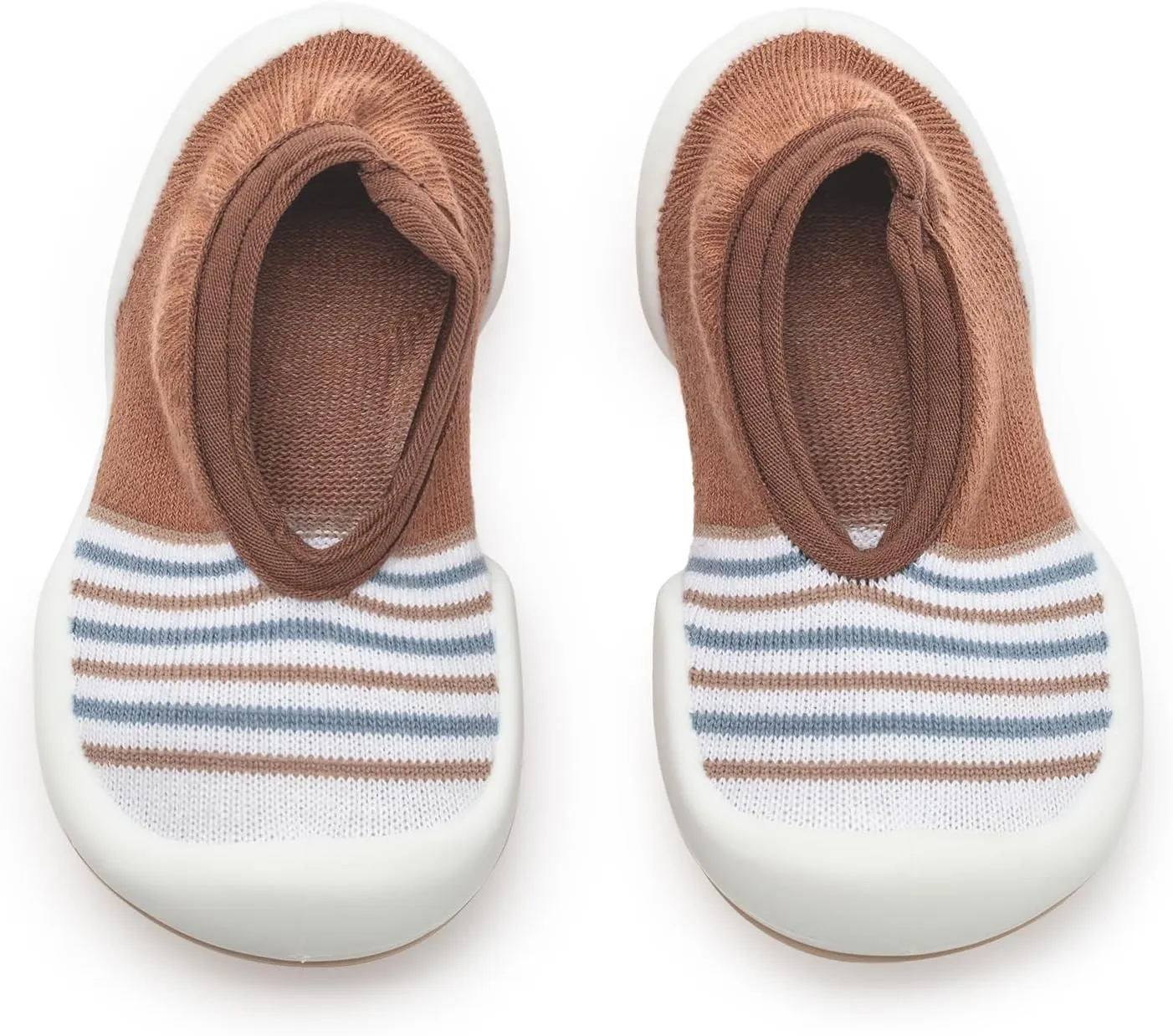Komuello Flat Toddler Shoes, Breathable, Washable, Non-Slip, Secure Fit, Cotton Socks with Air Pocket Cushion for Indoor and Outdoor Use, Unisex Toddler Shoes for Girls