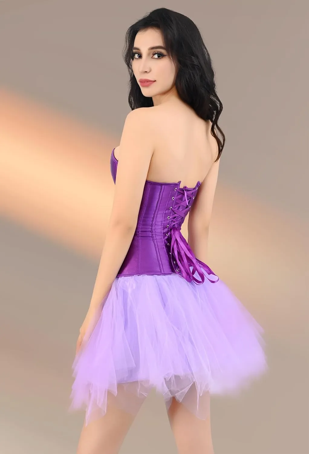 Kranchungel Corset Tops for Women: Plus Size Renaissance Corset - Lace up Bustier Overbust Halloween Costume - Photo Shoots