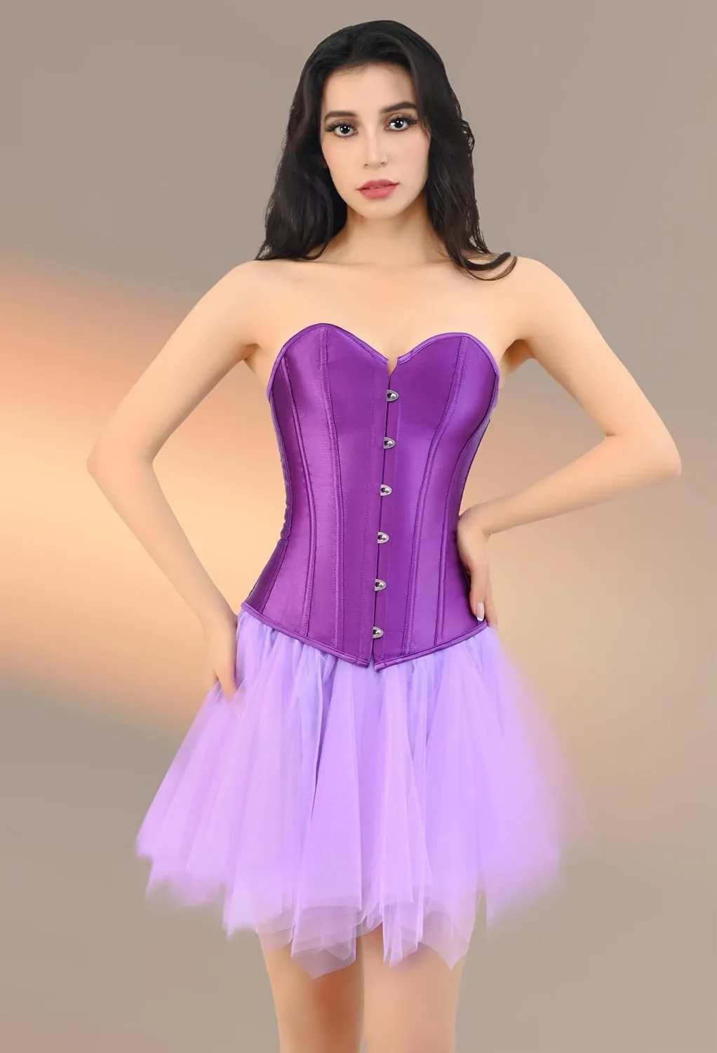 Kranchungel Corset Tops for Women: Plus Size Renaissance Corset - Lace up Bustier Overbust Halloween Costume - Photo Shoots