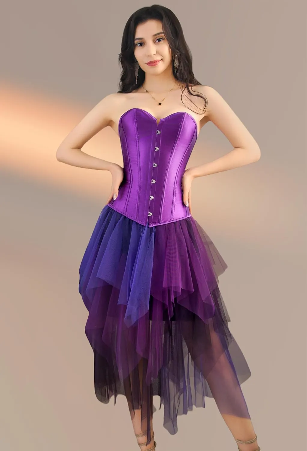 Kranchungel Corset Tops for Women: Plus Size Renaissance Corset - Lace up Bustier Overbust Halloween Costume - Photo Shoots