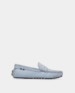 Lamby Leather Drivers In Light Blue