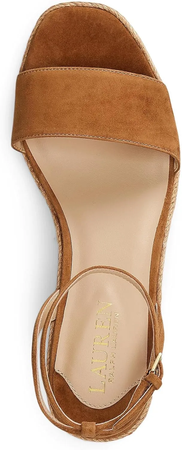Lauren Ralph Lauren Women's Leona Suede Espadrille Wedge Sandal