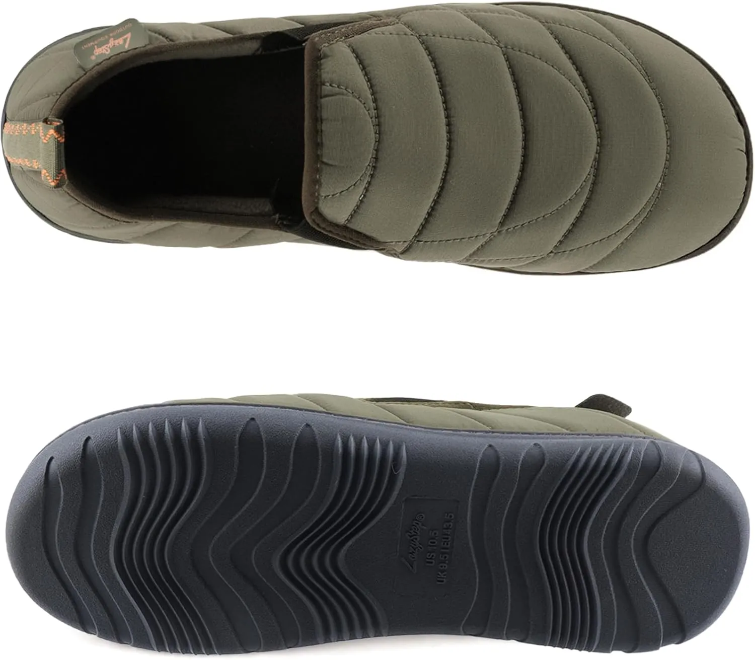 LazyStep Men's Loafer Slippers with Memory Foam and Indoor Outdoor House Shoes