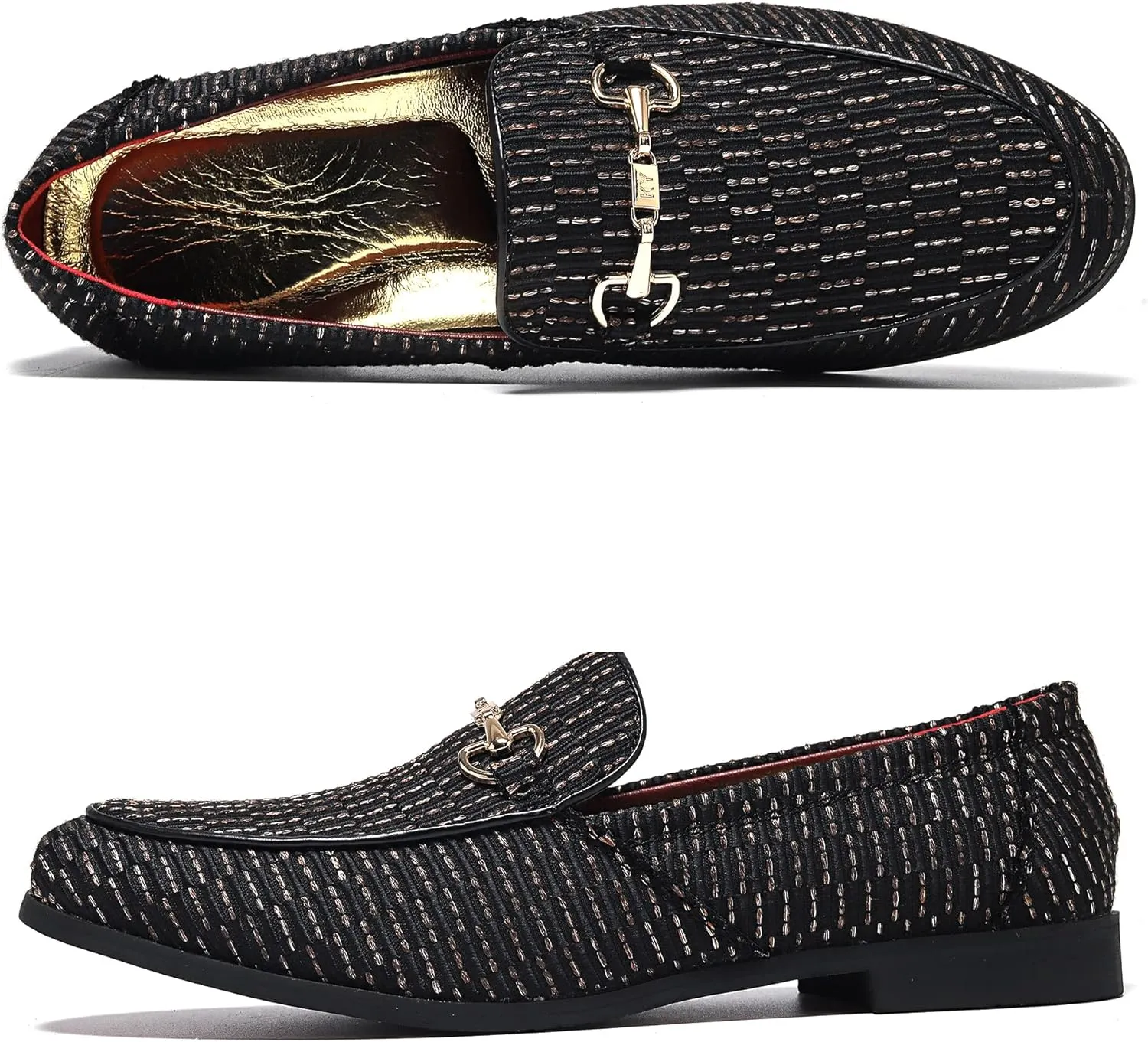 LCQL Men's Luxury Velvet Penny Loafer Shoes Noble Slip-on Suede Loafers Smoking Slippers Plus Size 7-13