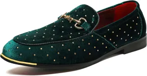 LCQL Men's Luxury Velvet Penny Loafer Shoes Noble Slip-on Suede Loafers Smoking Slippers Plus Size 7-13