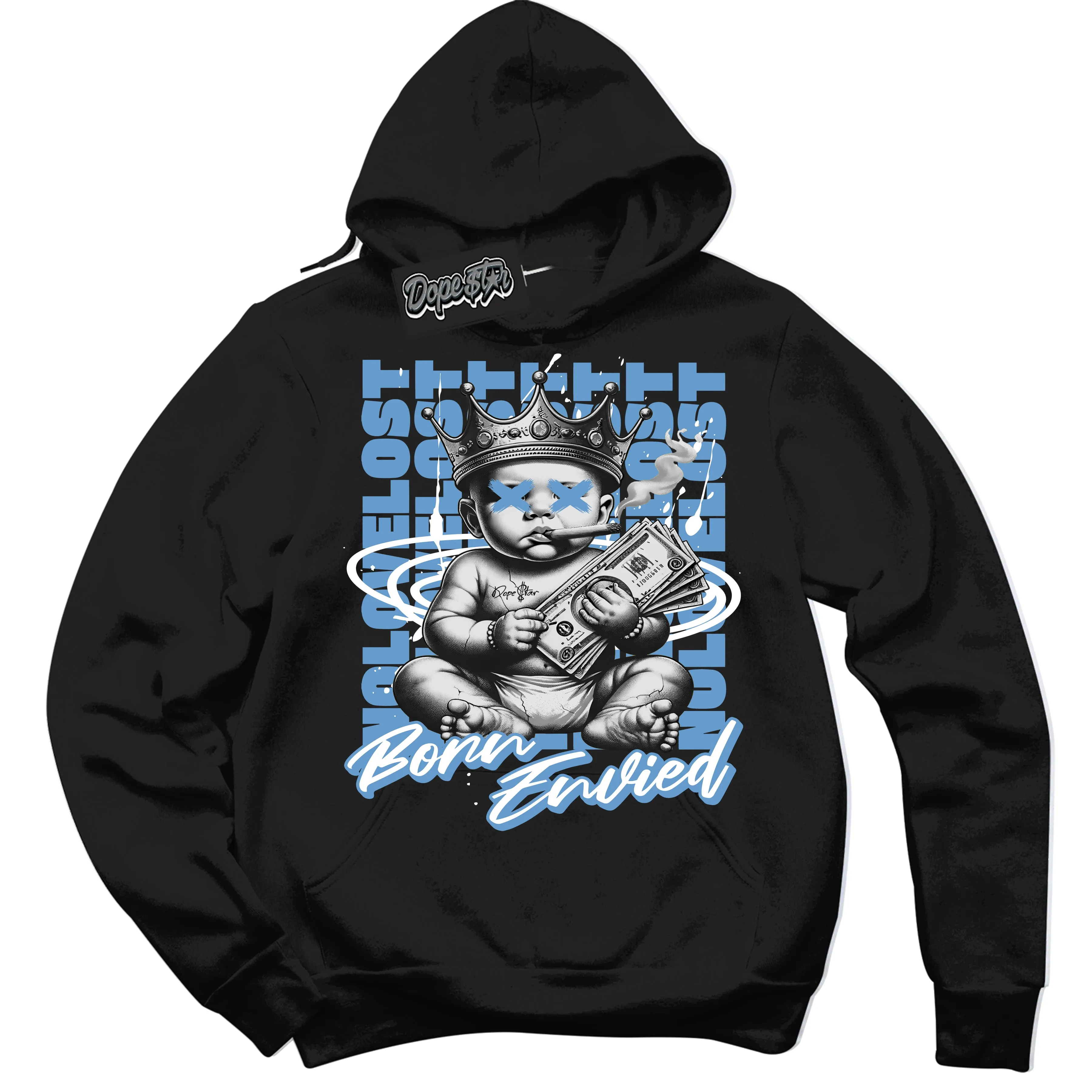 Legend Blue 1s Sneaker Hoodie Born Envied Graphic
