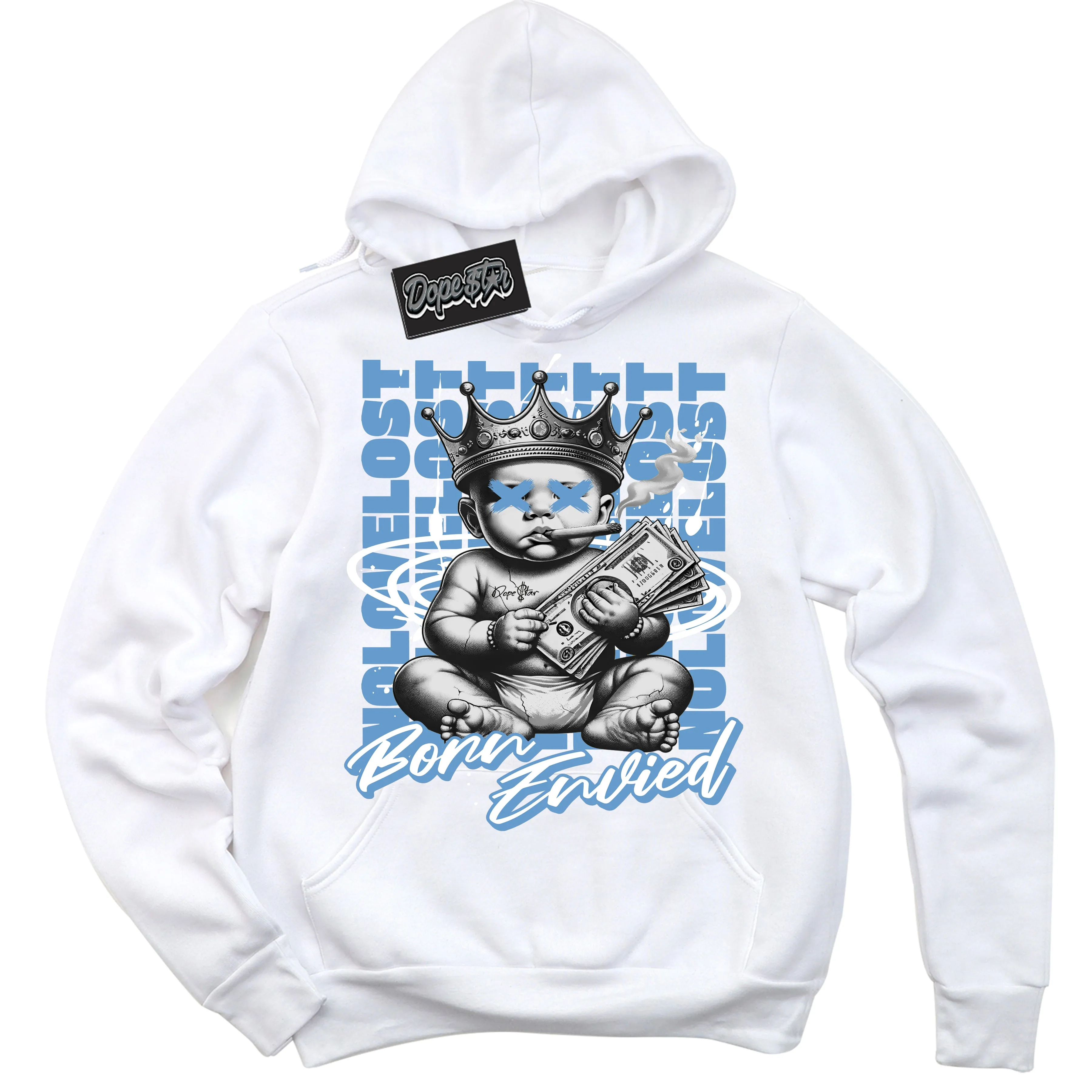 Legend Blue 1s Sneaker Hoodie Born Envied Graphic