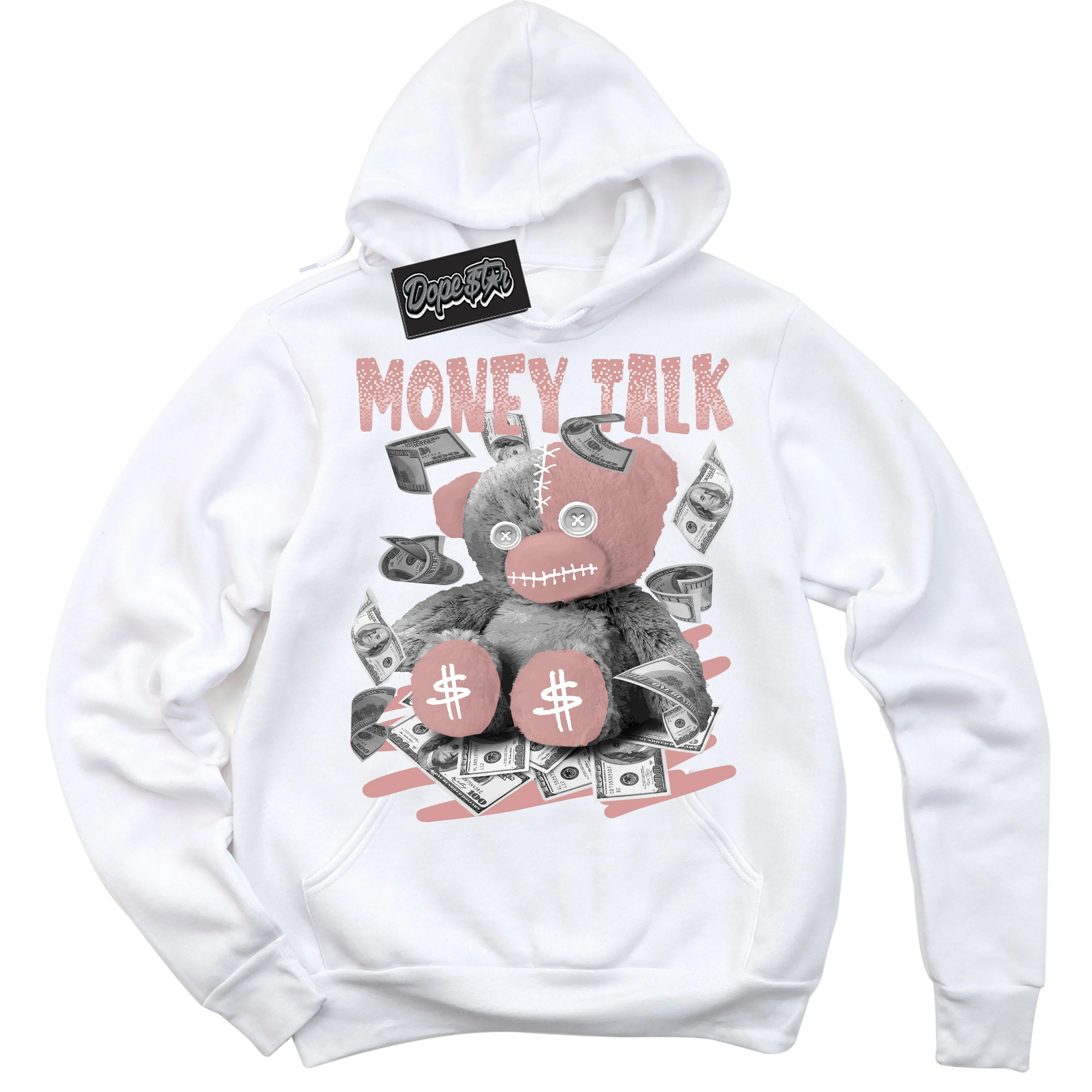 Legend Pink 1s Sneaker Hoodie Money Talk Bear Graphic