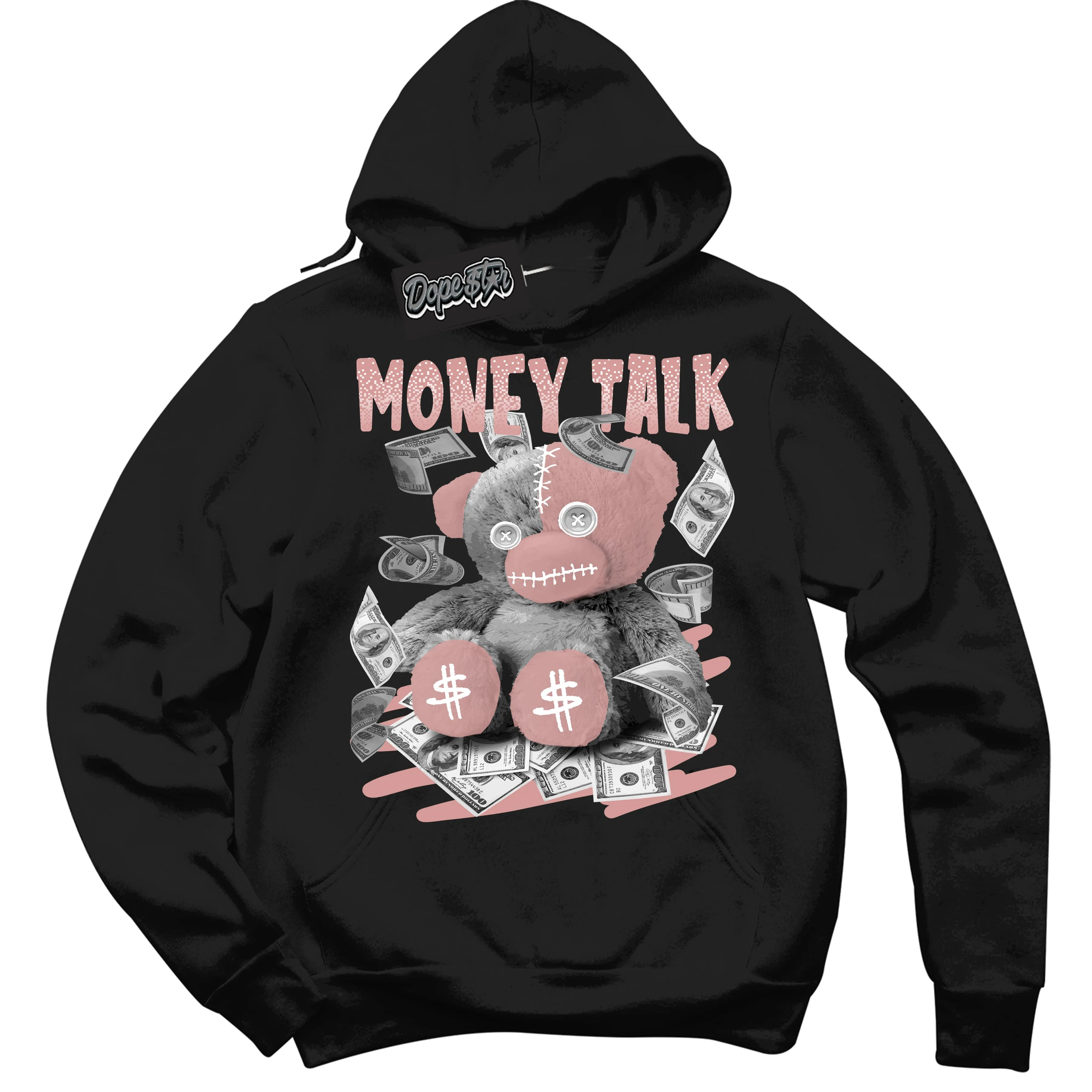 Legend Pink 1s Sneaker Hoodie Money Talk Bear Graphic