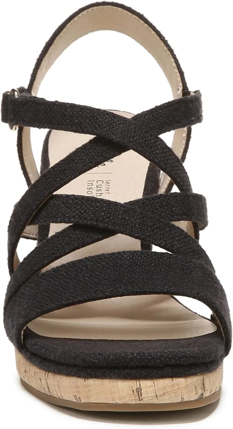LifeStride Women's Indigo Strappy Wedge Sandal
