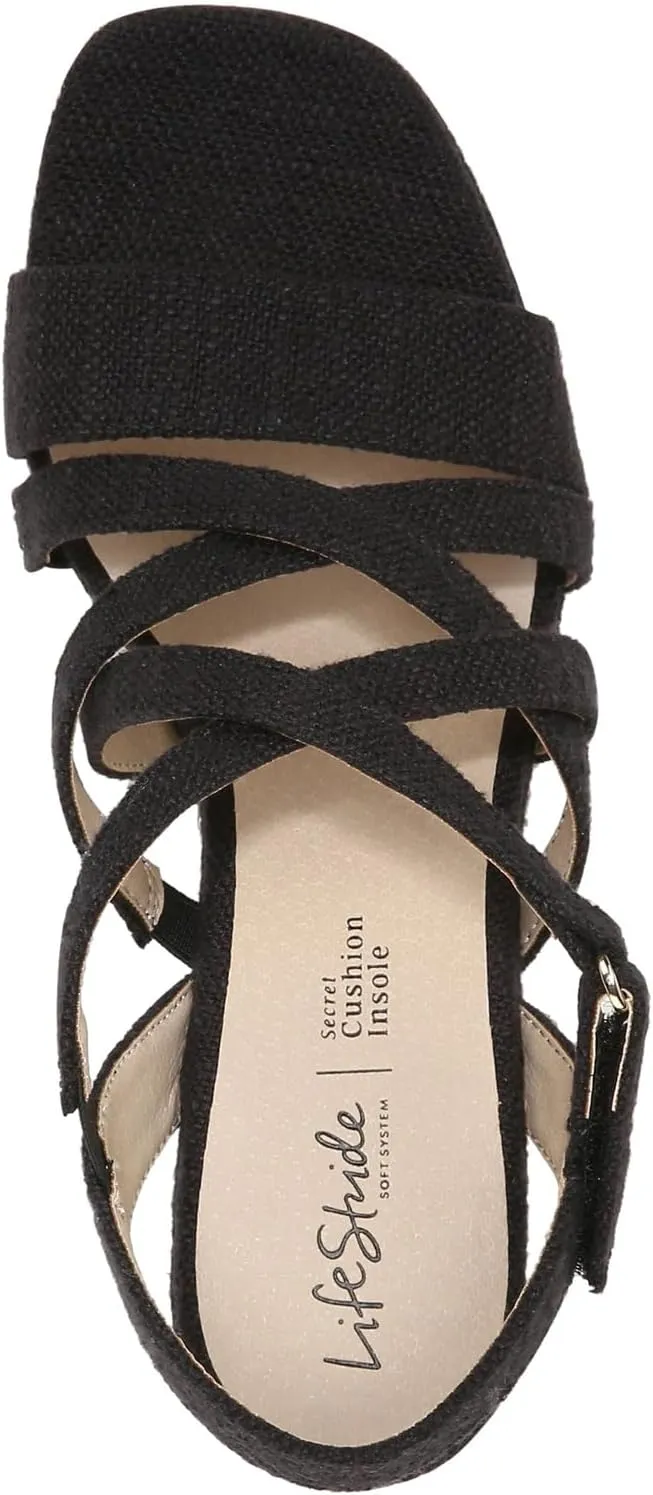 LifeStride Women's Indigo Strappy Wedge Sandal