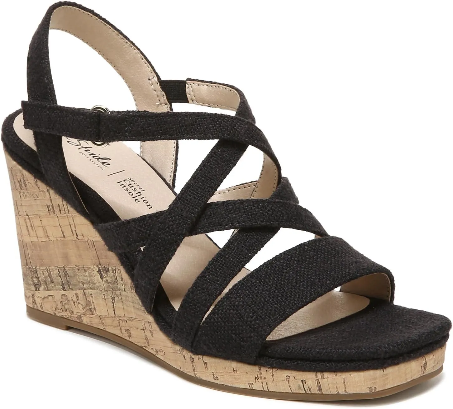 LifeStride Women's Indigo Strappy Wedge Sandal
