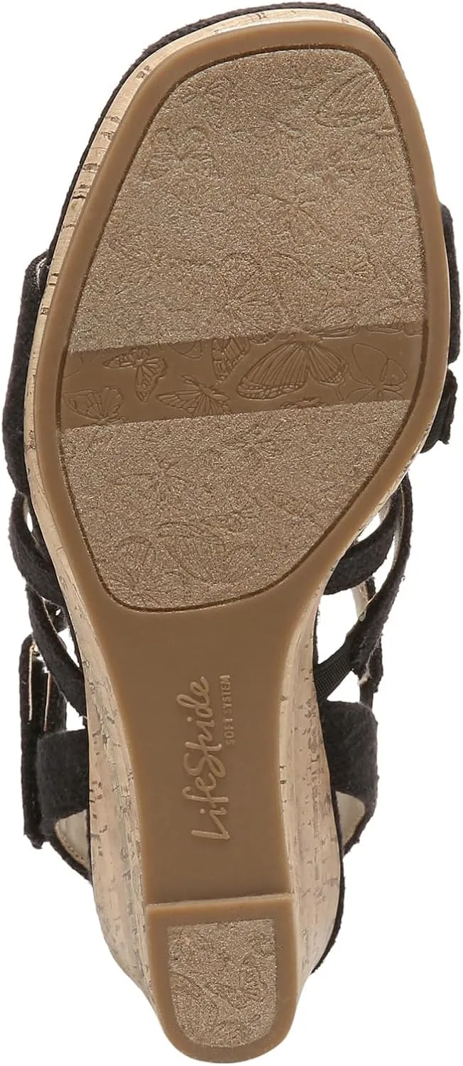 LifeStride Women's Indigo Strappy Wedge Sandal