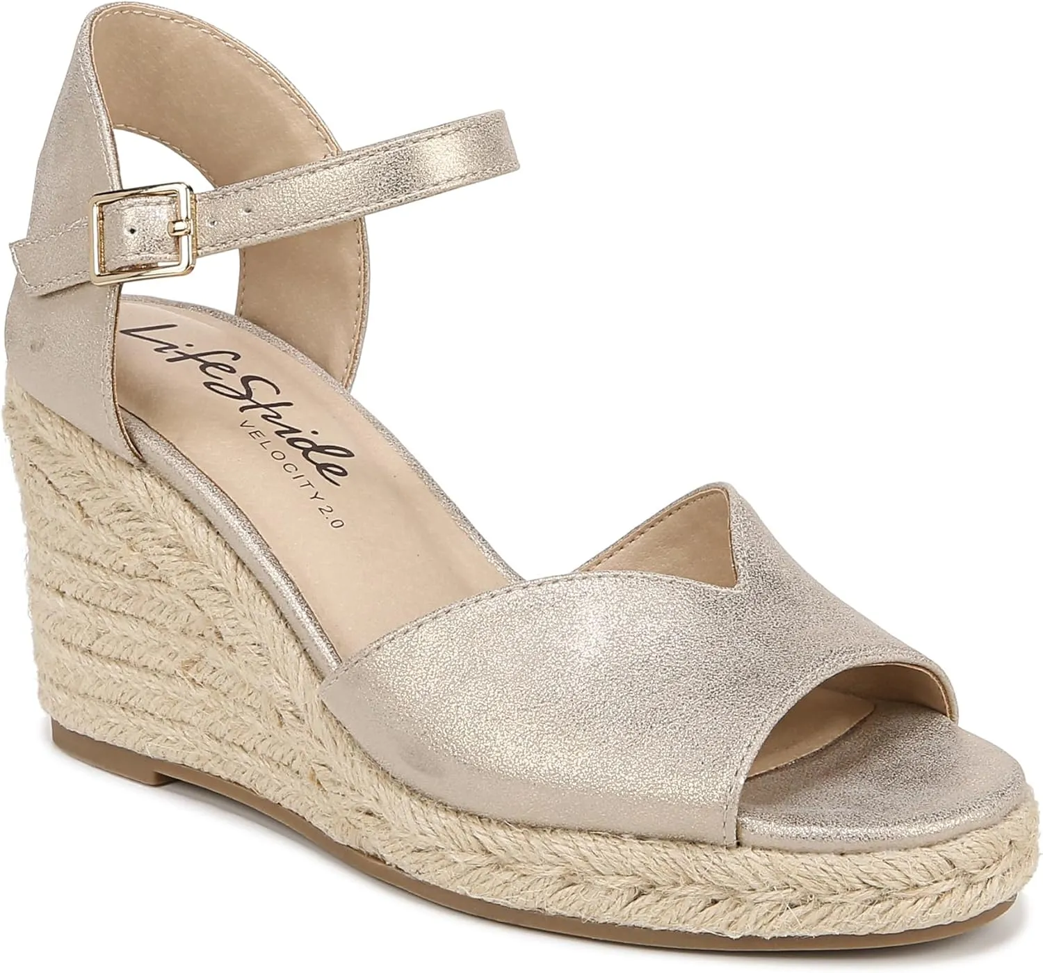 Lifestride Women's Tess Wedge Espadrille Sandal