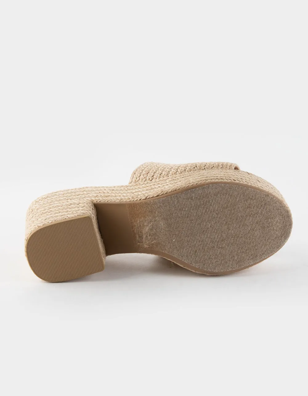 Light Platform Heel Bargain price Customer-first SODA Womens Espadrille Tan Sandals Fashion Casual Bertha-S