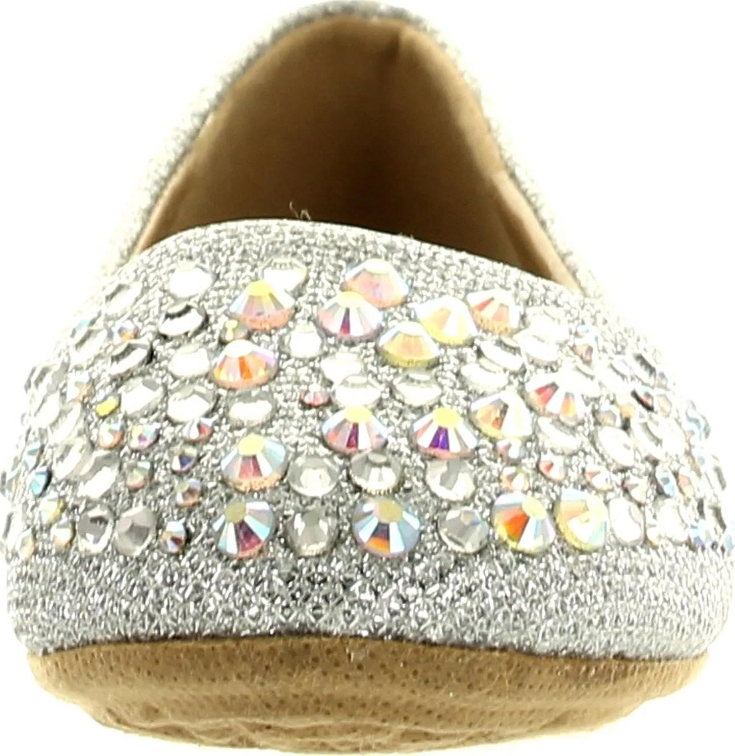 Link Girls Larisa-39K Rhinestone Ballet Ballerina Flats Shoes