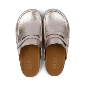 Loafer Clogs - Shinny Taupe