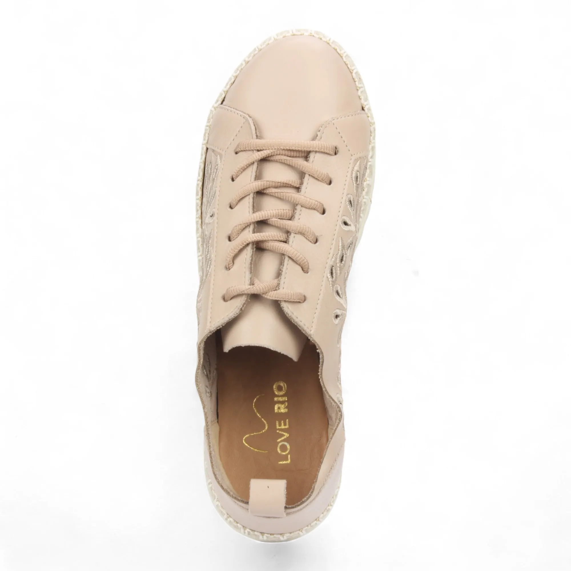 Love Rio Rosie Fine Threads Espadrille Sneaker - Nude