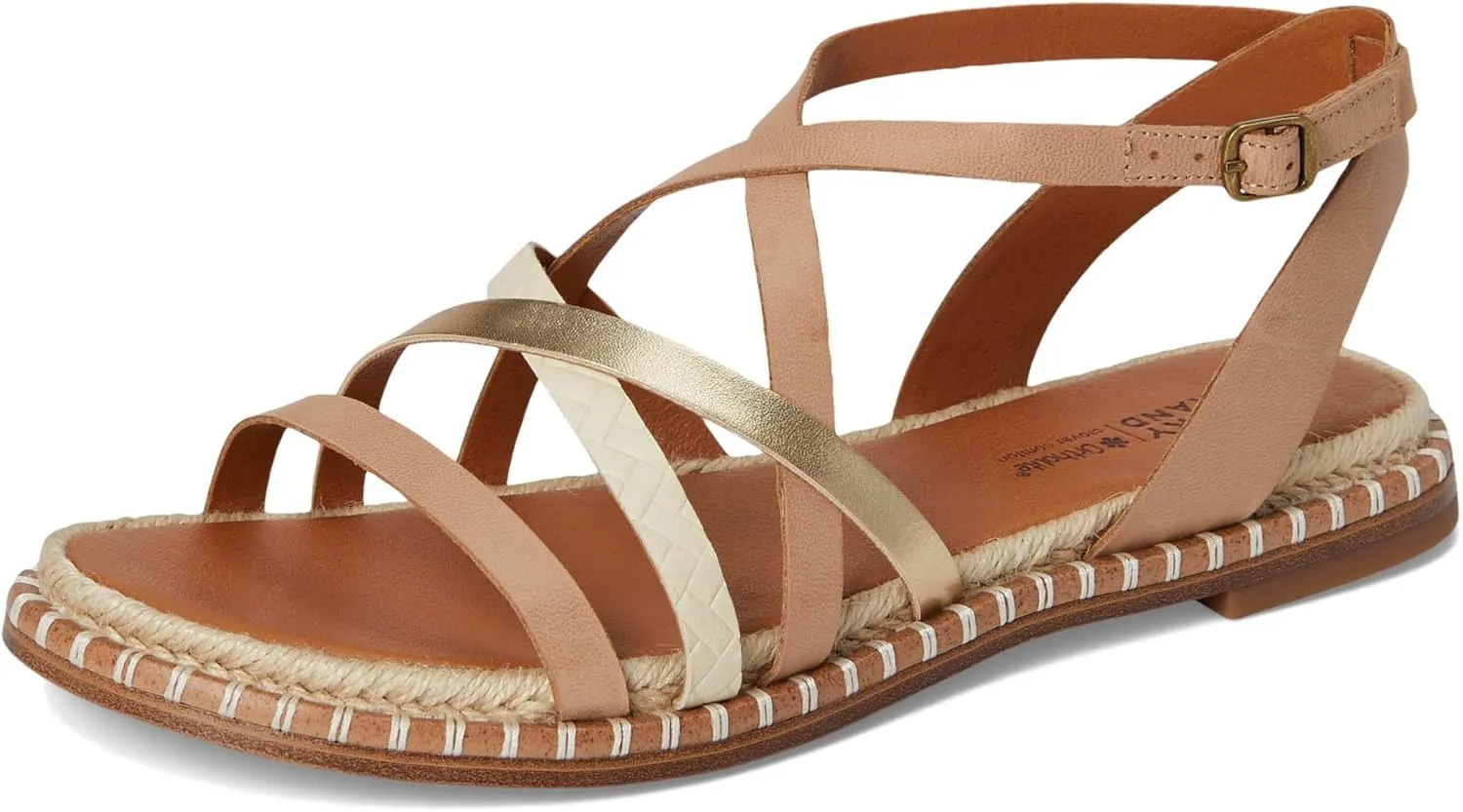 Lucky Brand Women's Kielly Cross Strap Flat Sandals