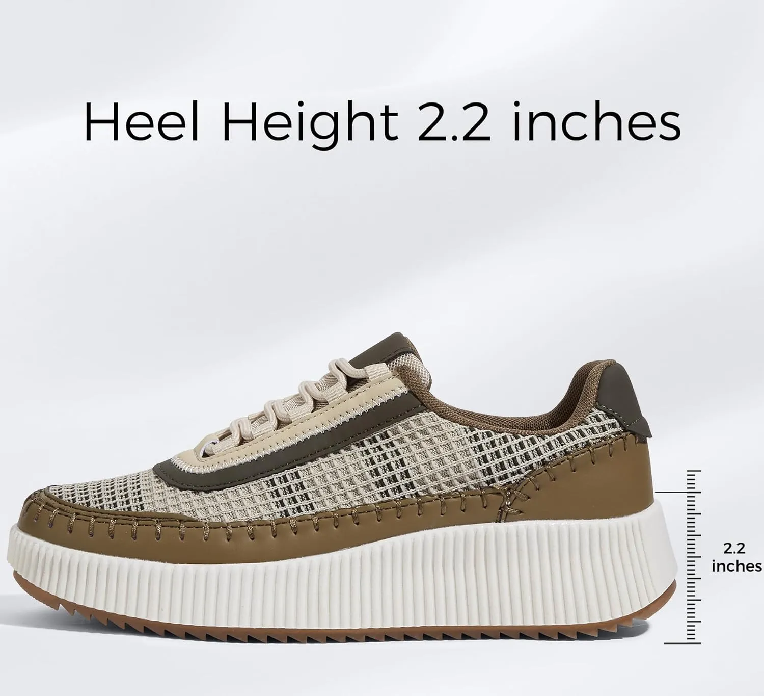 LUCKY STEP Women's Platform Sneakers Rhinestone Fashion Chunky Casual Sparkly Retro Braided Walking Shoes