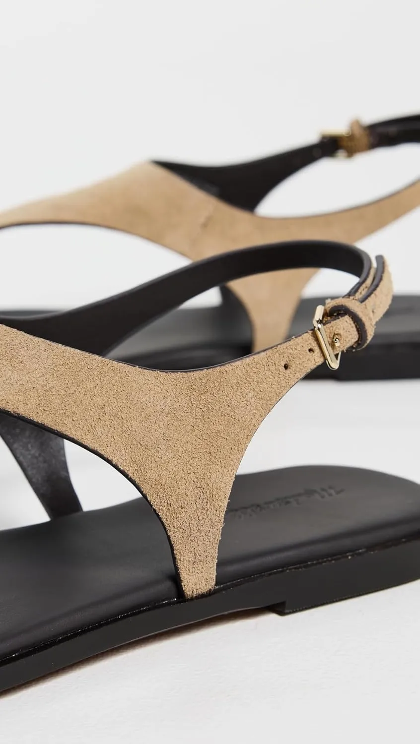 Madewell Women's Piaule Thong Ankle Strap-Suede Sandal