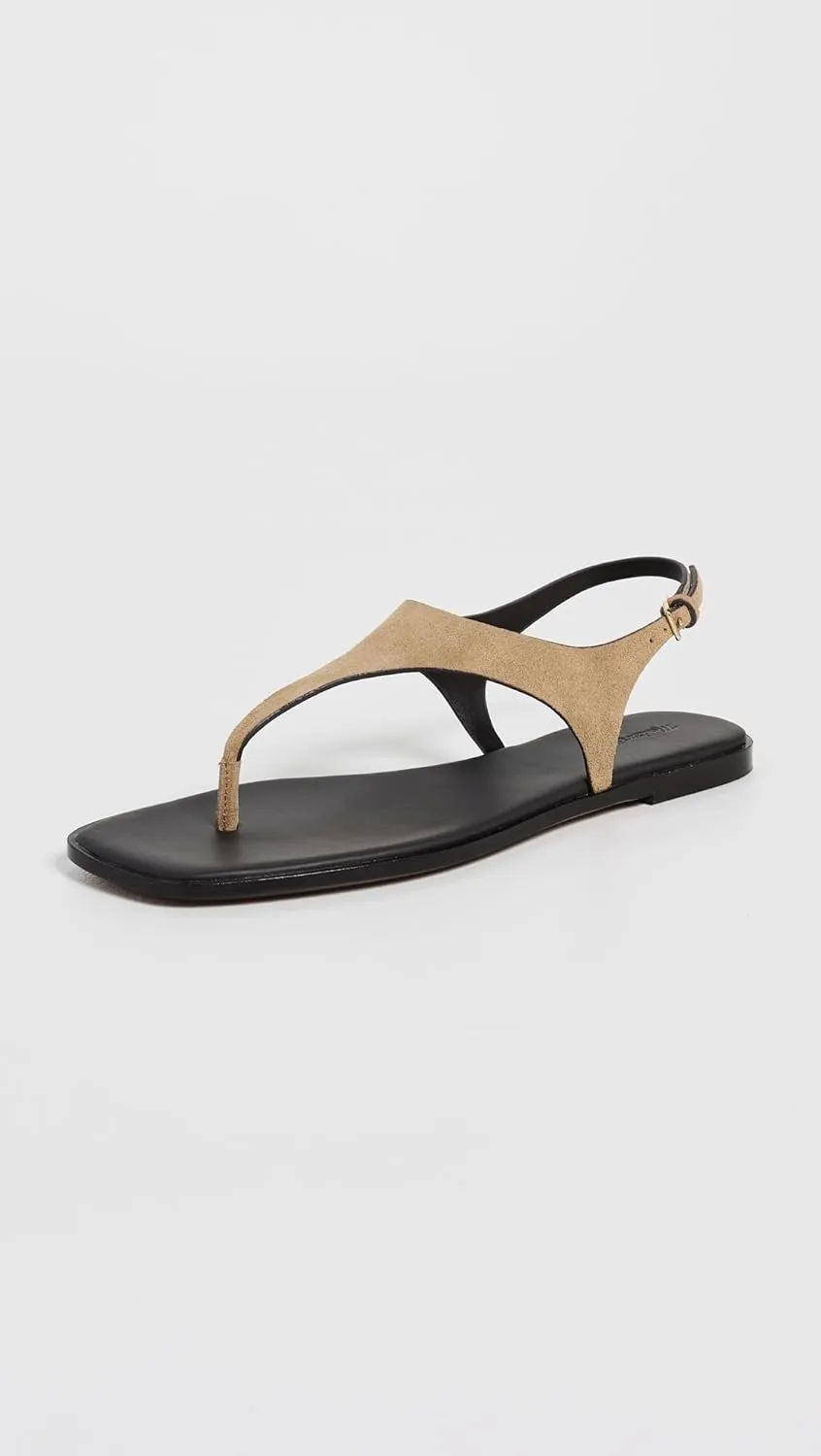 Madewell Women's Piaule Thong Ankle Strap-Suede Sandal