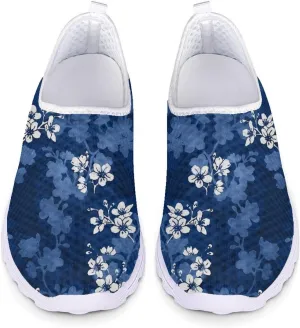 MARSVOVO Walking Shoes for Women with Arch Support and Comfort Lightweight Flexible Breathable Athletic Womens Sneakers Classic Flat Print Fashion Resistant Tennis Non Slip Work Shoes Women