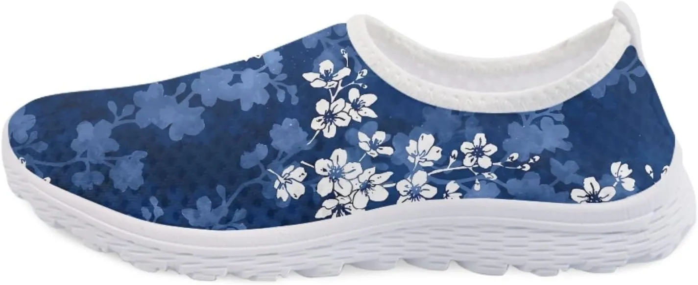 MARSVOVO Walking Shoes for Women with Arch Support and Comfort Lightweight Flexible Breathable Athletic Womens Sneakers Classic Flat Print Fashion Resistant Tennis Non Slip Work Shoes Women