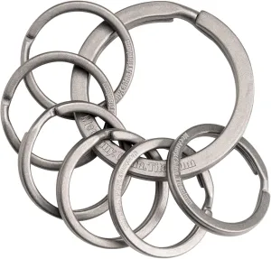 MecArmy CH1 CH13 Titanium Key Rings for Keychain, Side-Pushing Key Chain Rings Split Keyring Heavy Duty Keychain Rings Bulk 4 Pcs 7 Pcs
