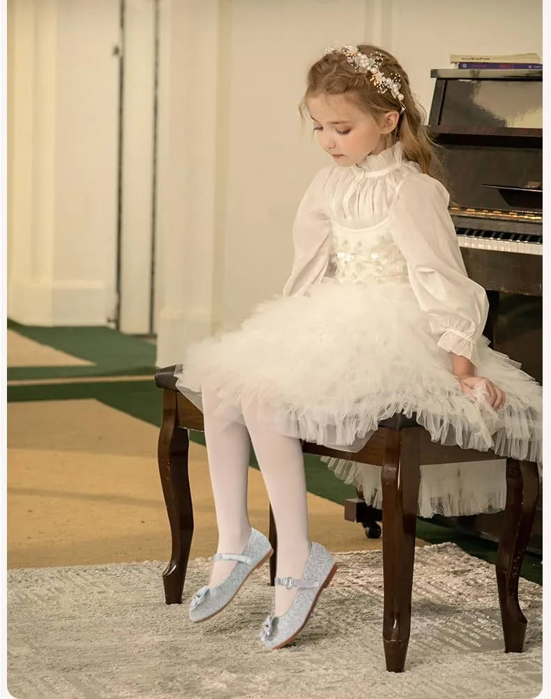 Mei MACLEOD Girl's Mary Jane Shoes Ballerina Shoes, Princess Dress Shoes for Party Wedding