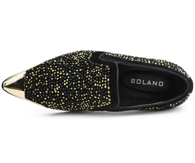 Men Dress shoes-Desta Black/Gold