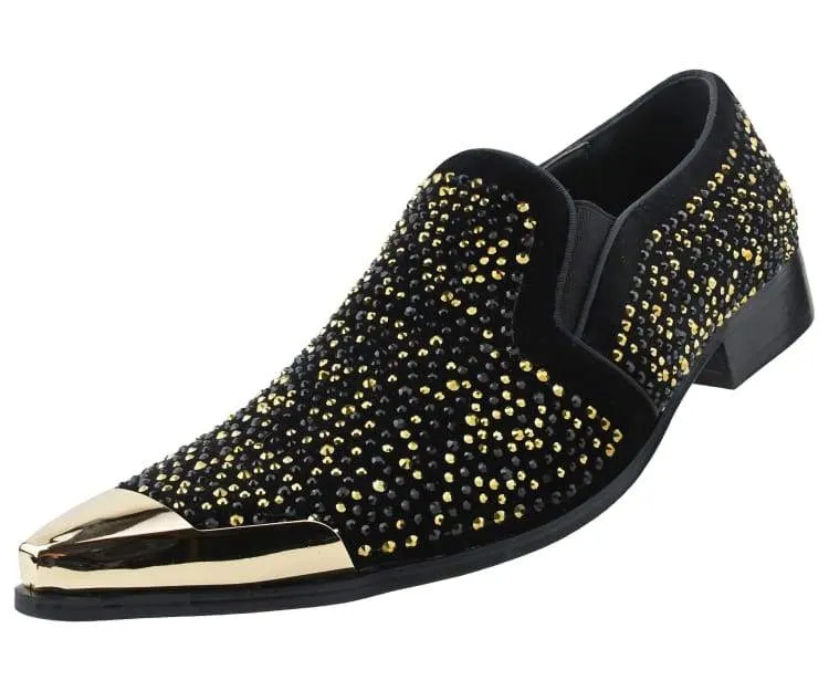 Men Dress shoes-Desta Black/Gold