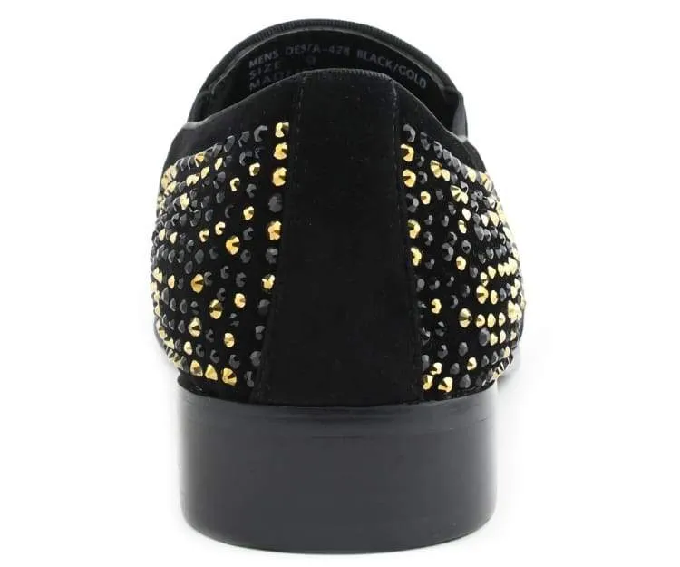 Men Dress shoes-Desta Black/Gold