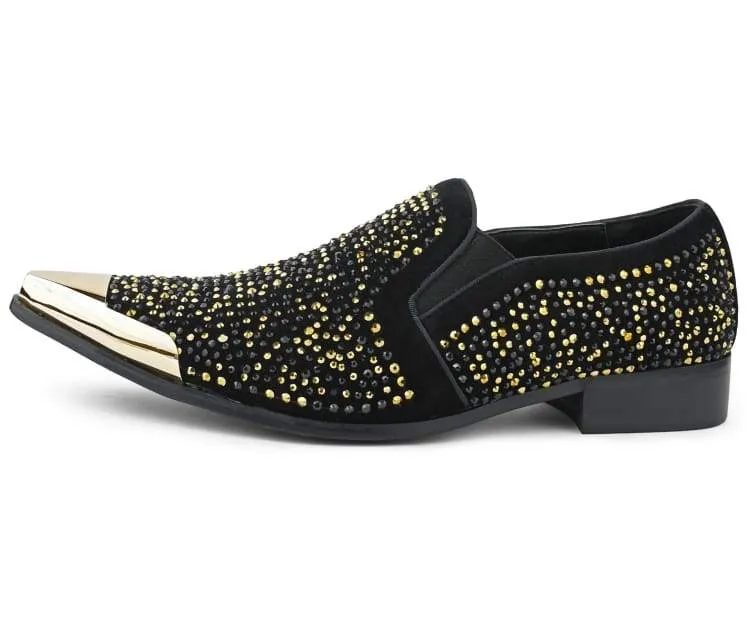 Men Dress shoes-Desta Black/Gold
