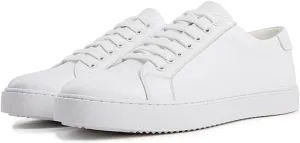 Men Fashion Leather Lace-Up Flat Oxfords Sneakers,Casual Low Top Comfortable Non Slip Walking Shoes Business Dress Shoes