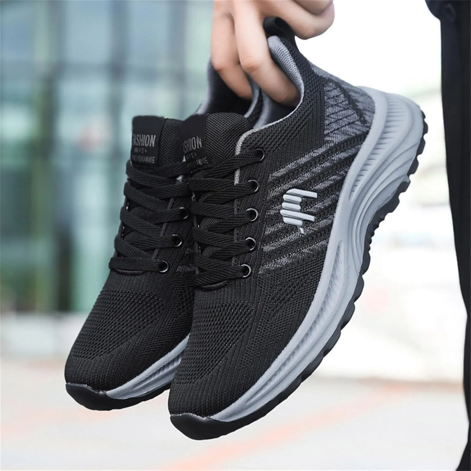 Men's Casual Dress Shoes Fashion Walking Sneakers Mesh Business Oxfords Work Lightweight Soft Sole Running Shoes
