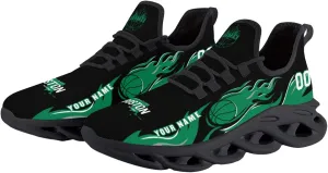 Men's Custom Basketball Flex Control Sneakers Personalized Breathable Fan Gift Name Number Workout Athletic Gym Slip-on Shoes