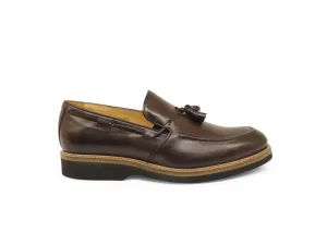 Men's Moccasin in Calf Leather Dark Brown - Ultra Light Rubber Sole (MER7013)