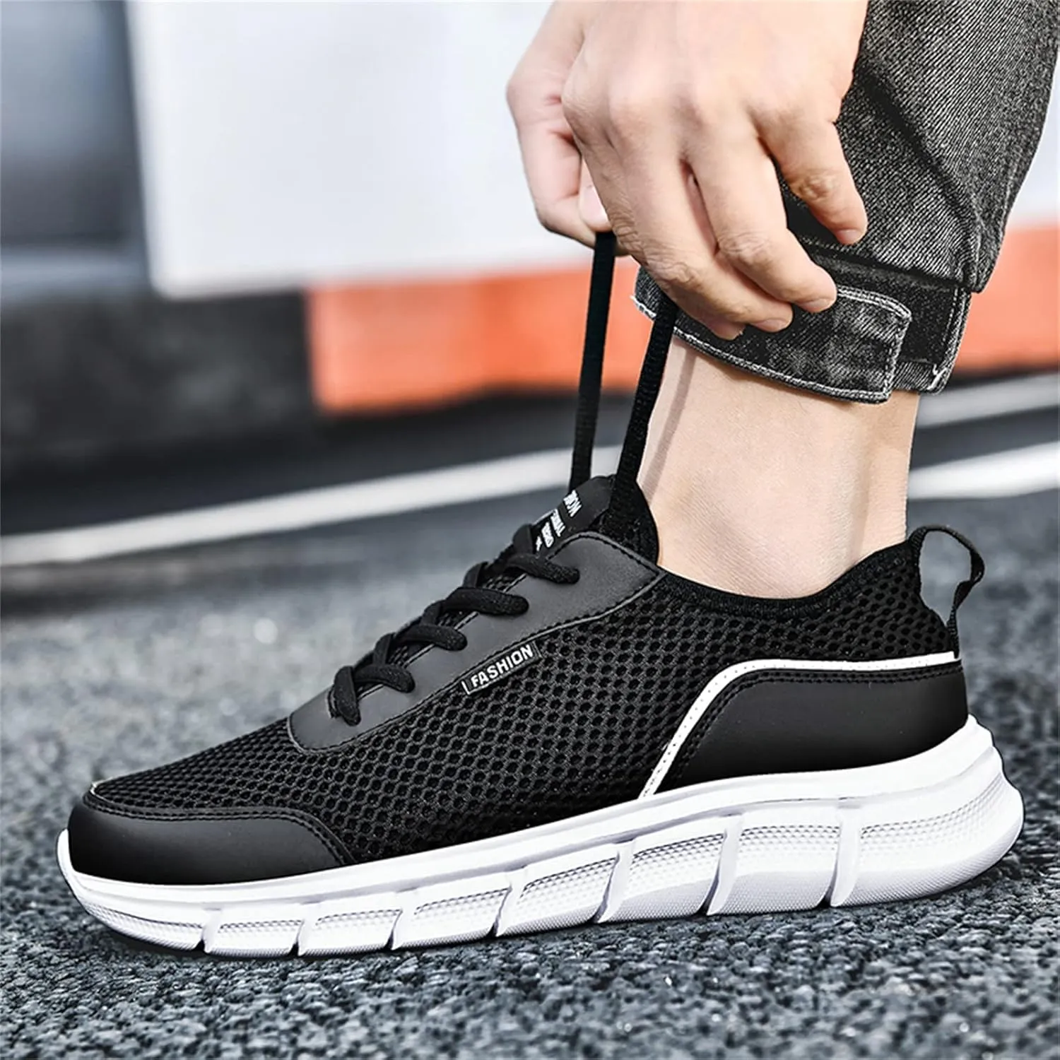 Men's Orthopedic Comfortable Lace Up Shoes Breathable Comfort Walking Shoe Memory Foam Versatile Shoes for Men