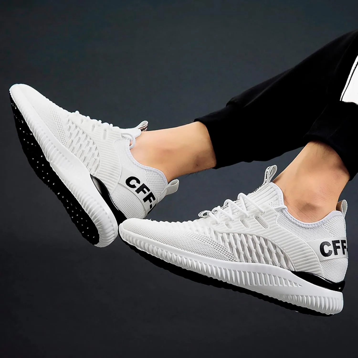 Mens Slip On Sneakers Non Slip Walking Shoes Lightweight Athletic Shoes Casual Running Shoe Increase Height 6/8/10CM