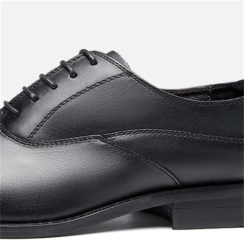 Men's Wooden Heel Sole Business Formal British Leather Shoes Oxford Shoes Pointed Toe Breathable Comfortable Interior Suitable Wedding(White-Patch Five-Pointed star4,8.5)