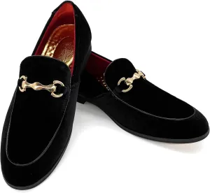 MHB Men's Multiple Colors Velvet Loafer Slip-on Tuxedo Dress Shoes Glitter Suede Smoking Slipper
