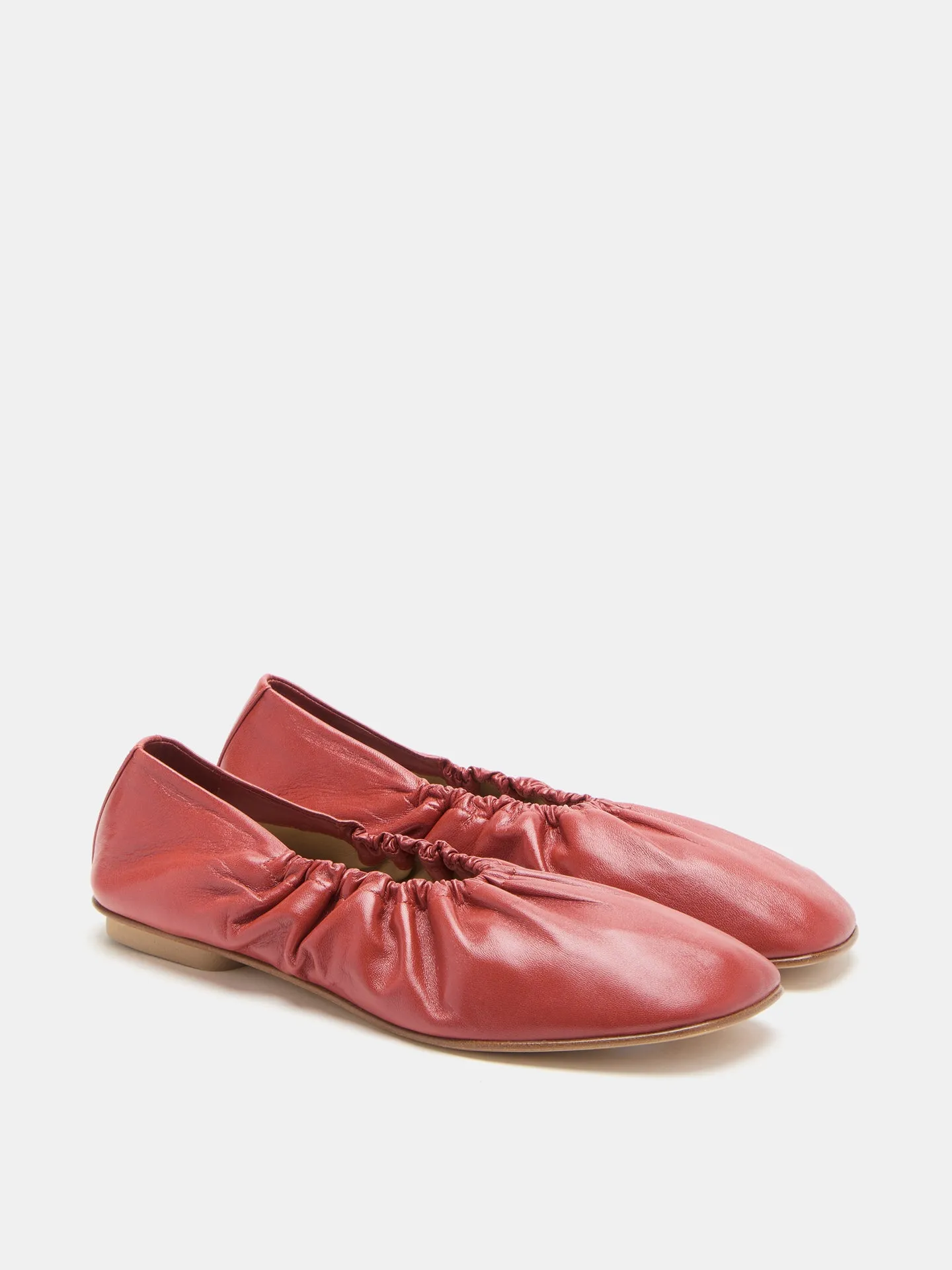 Mica Flat / Blood Orange Leather