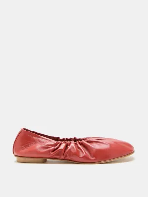 Mica Flat / Blood Orange Leather