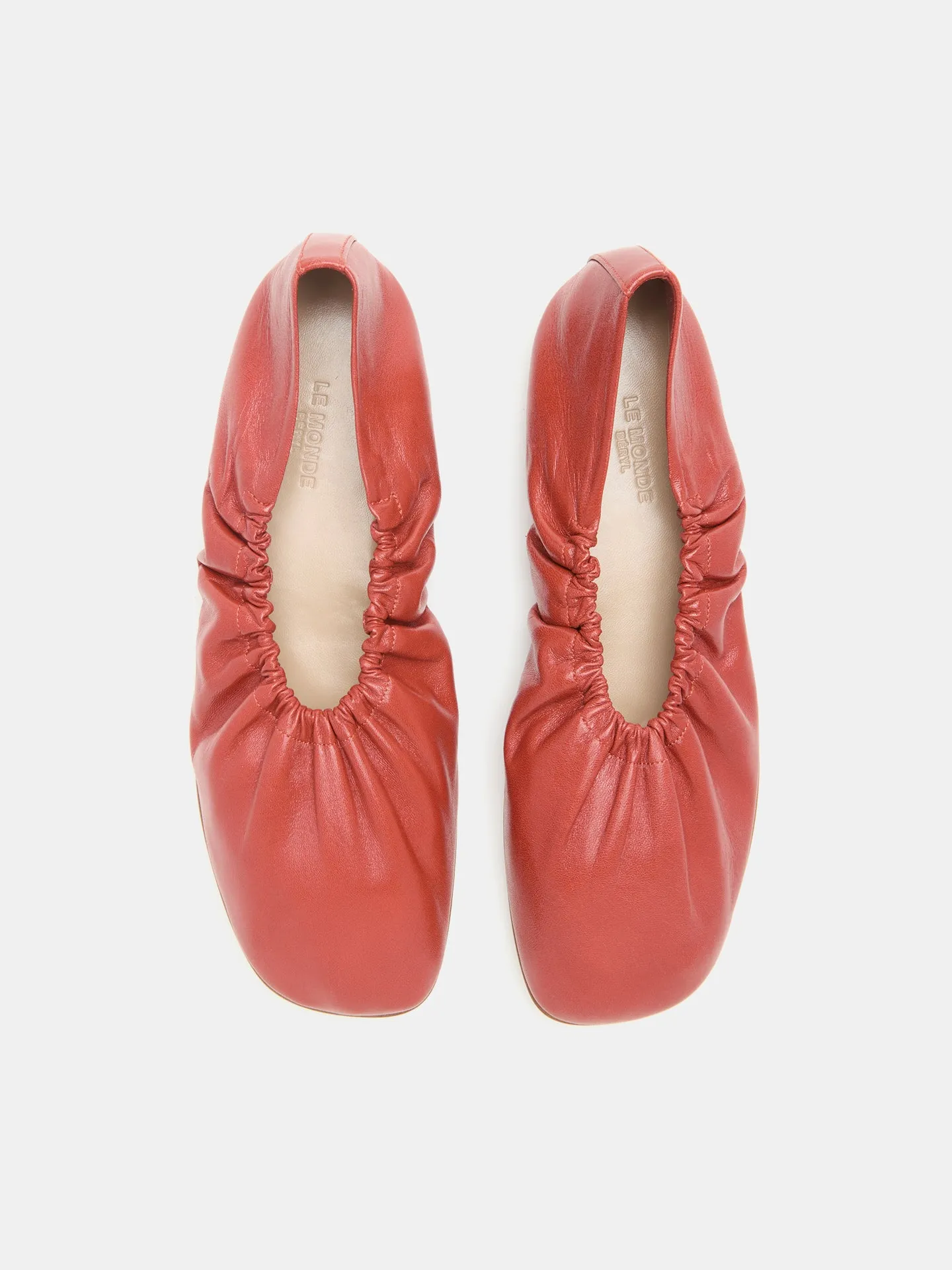 Mica Flat / Blood Orange Leather