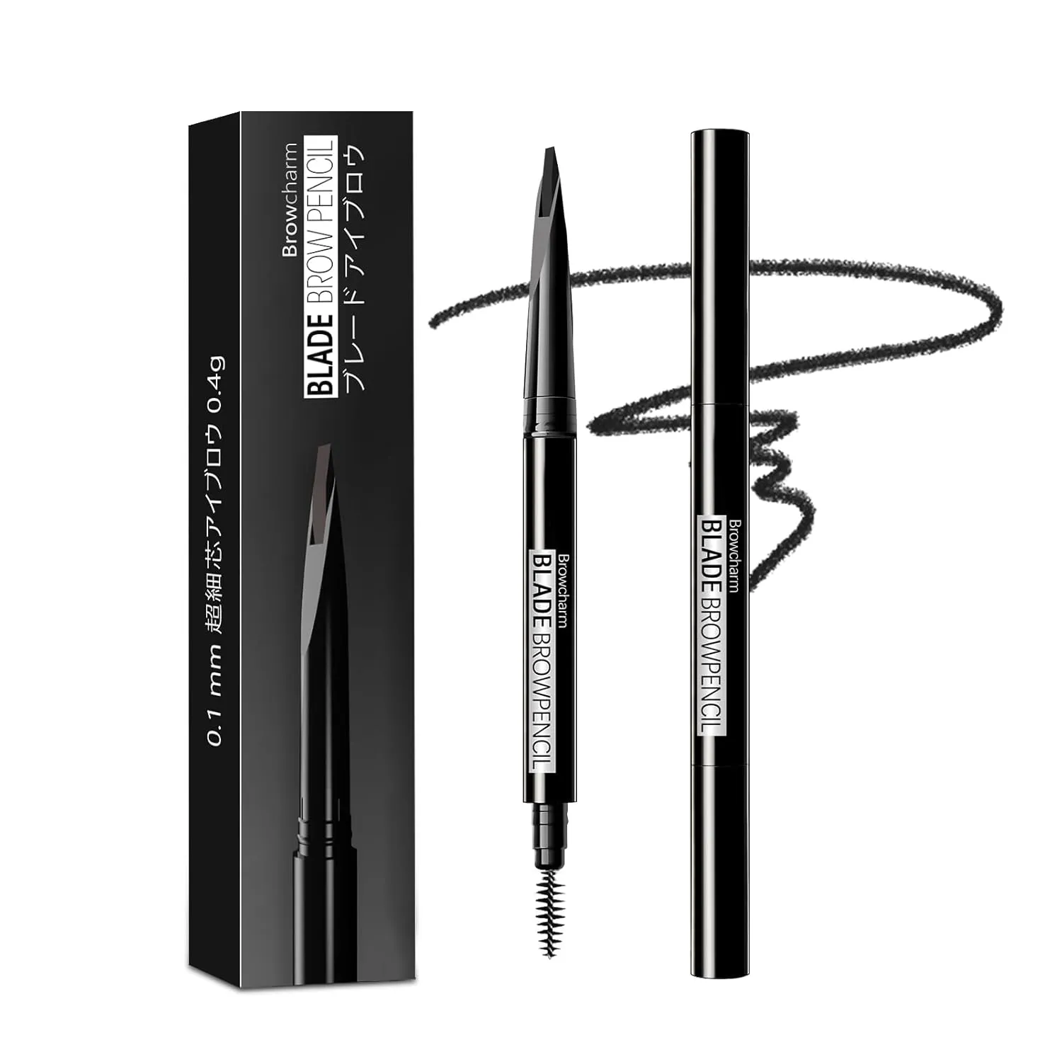 Microblading Eyebrow Pencil for Women,0.1mm Ultra-Fine Mechanical Pencil,Makeup Brow Definer Waterproof,Draws Tiny Brow Hairs and Fills in Sparse Areas and Gaps 07 Dark Black,1 Count Pack of 1