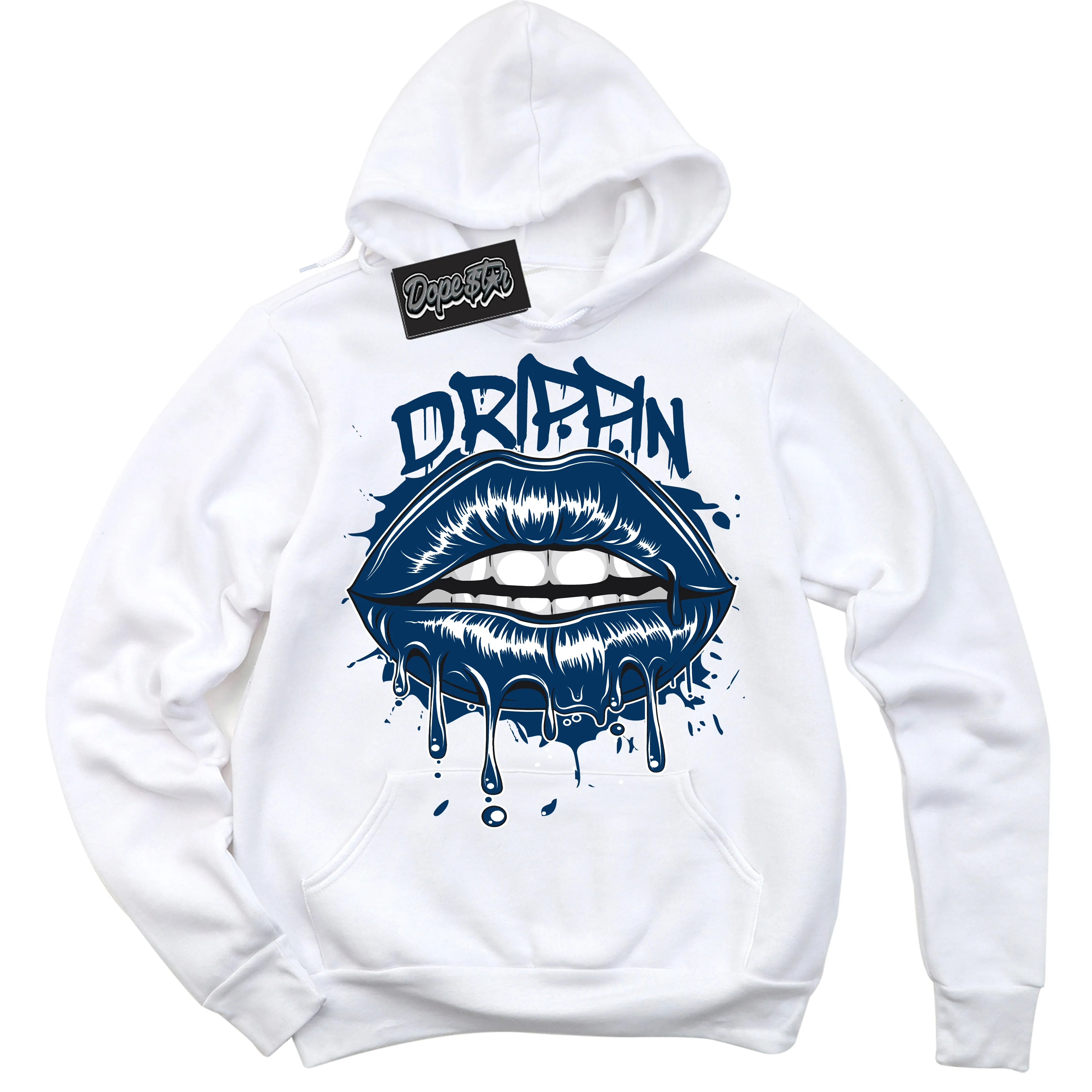 Midnight Navy 1s Sneaker Hoodie Drippin Graphic